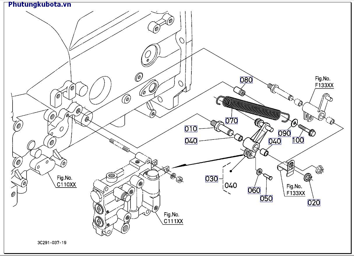 CẦN ĐIỀU KHIỂN VAN LY HỢP CŨ 50001-.89999