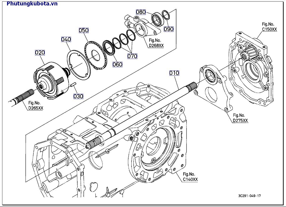 BỘ LY HỢP PTO CŨ 50001 -.81582