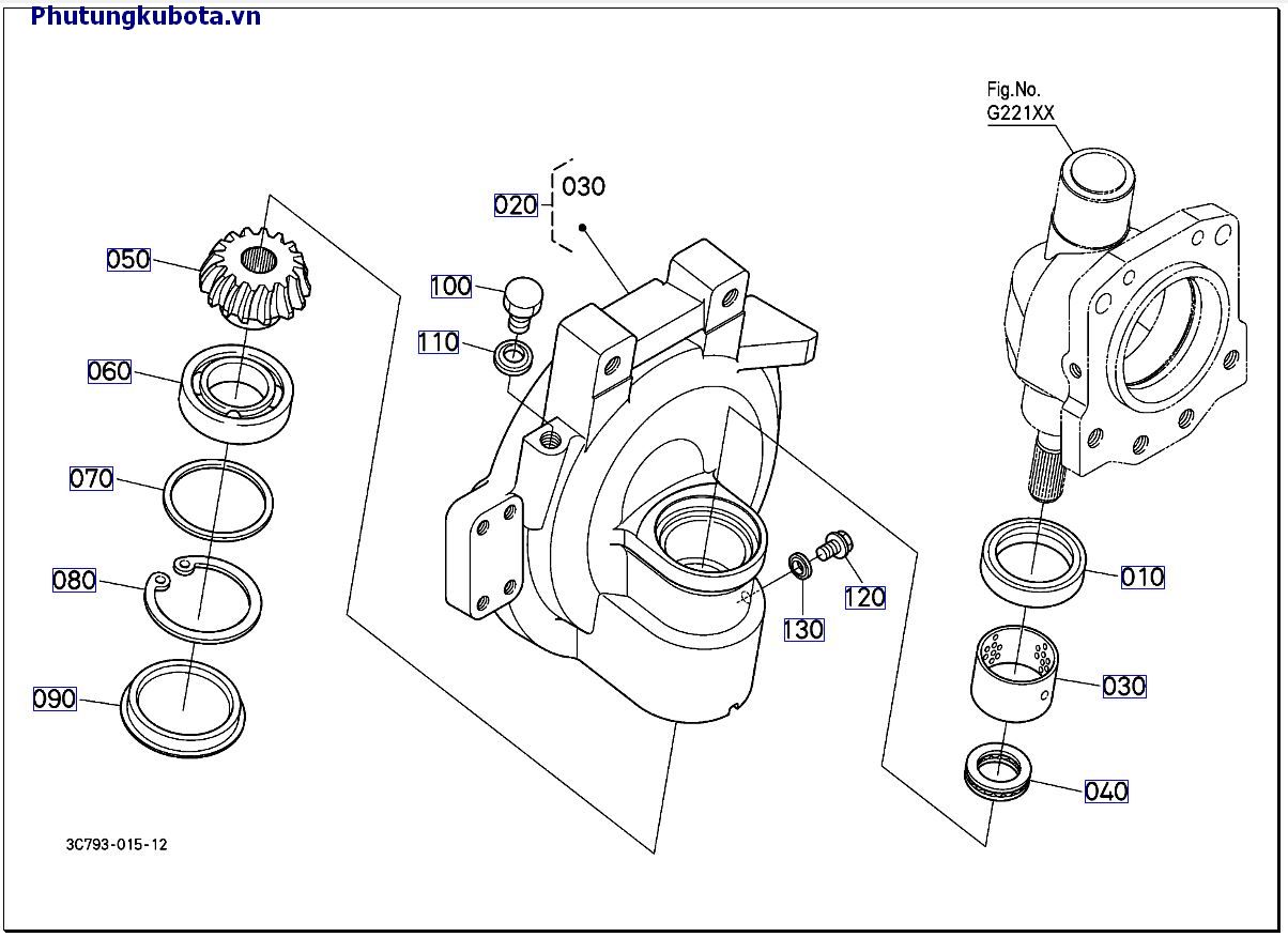 HỘP Ổ TRỤC PHÍA TRƯỚC BÊN PHẢI MỚI 10001-49999