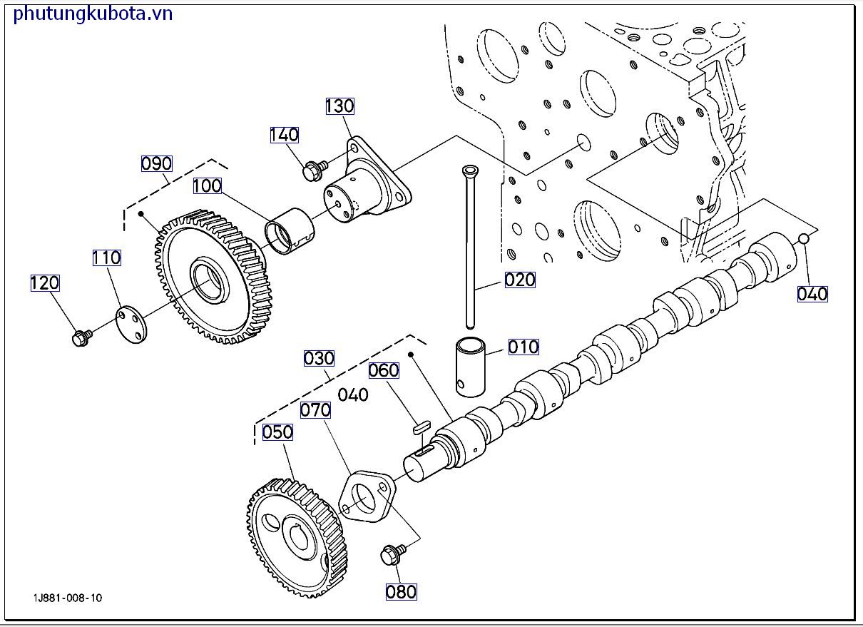 TRỤC CAM VÀ TRỤC BÁNH RĂNG KHÔNG TẢI >=7EY0001