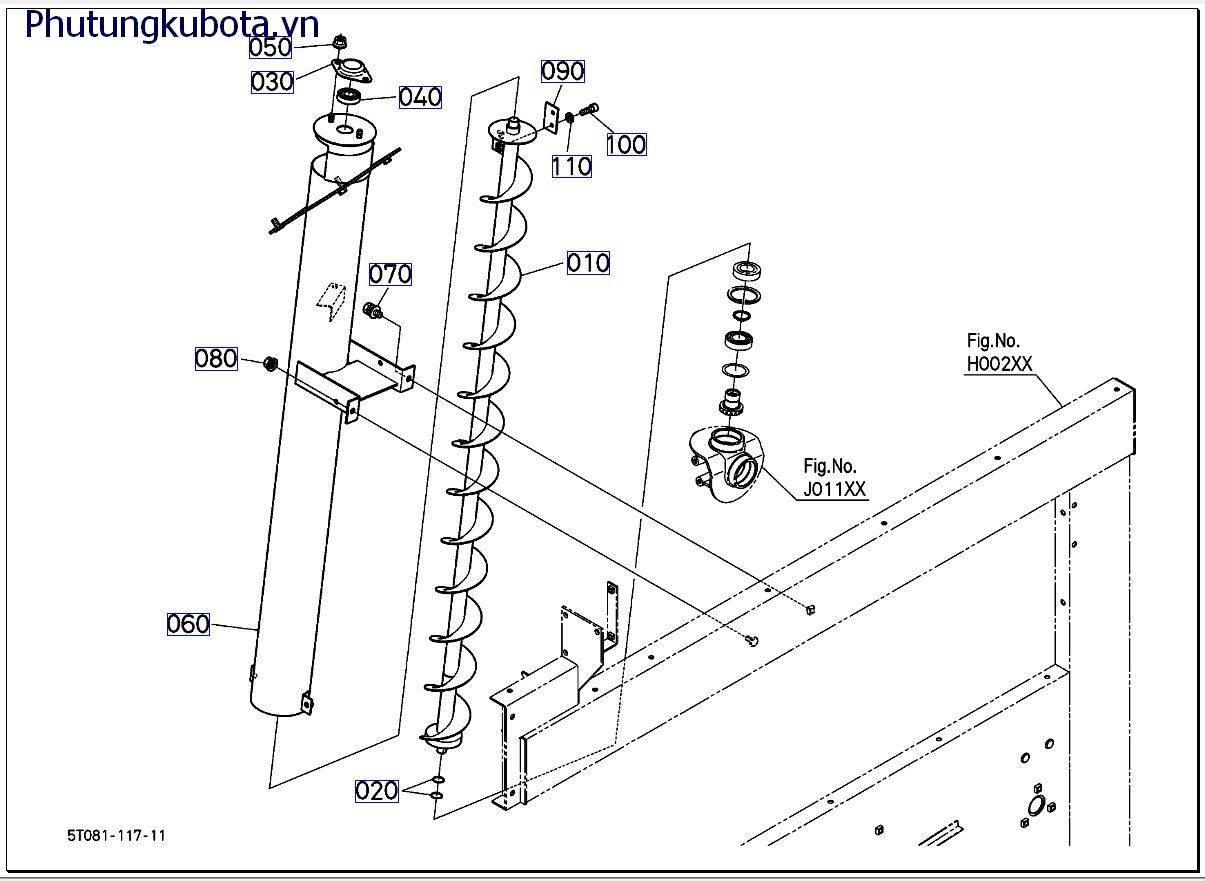 TRỤC MÁY KHOAN DỌC THỨ 1