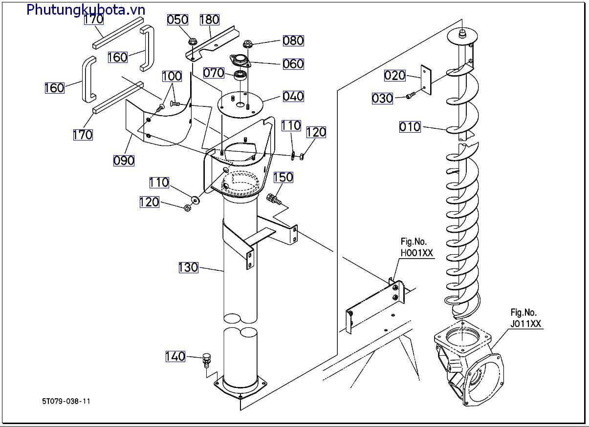 TRỤC MÁY KHOAN DỌC THỨ 1