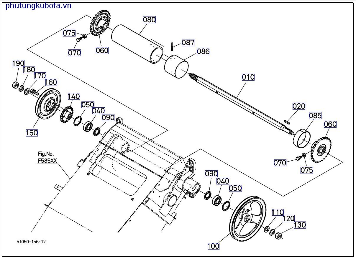 TRỤC TRUYỀN ĐỘNG ỐNG DẪN TỪ VN11292 ĐẾN VN13681